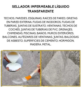 Sellador Impermeable Transparente Tapa Goteras 3 Kg