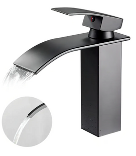 Llave Monomando Lavamanos Grifería Baño Color Negro