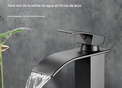 Llave Monomando Lavamanos Grifería Baño Color Negro