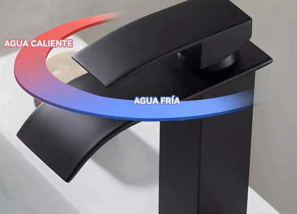 Llave Monomando Lavamanos Grifería Baño Color Negro