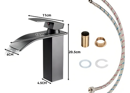 Llave Monomando Lavamanos Grifería Baño Color Negro