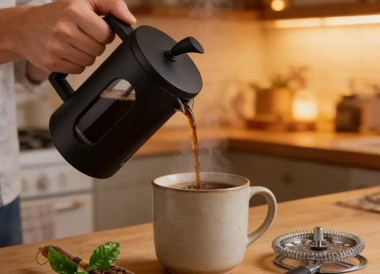 Prensa Francesa Cafetera 800ml Con Filtro De Acero Inoxidable