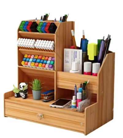 Organizador De Escritorio De Madera Portalápices Papeleria