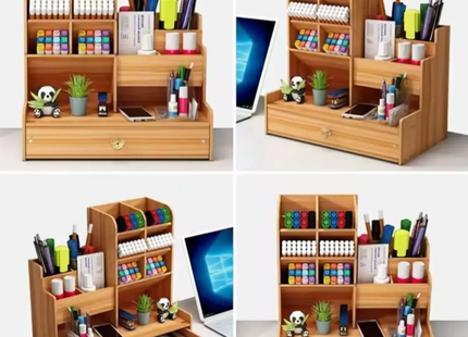 Organizador De Escritorio De Madera Portalápices Papeleria