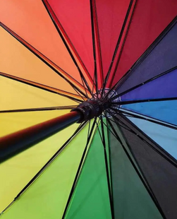 Paraguas Sombrilla Lluvia Umbrella De Colores Mango Largo
