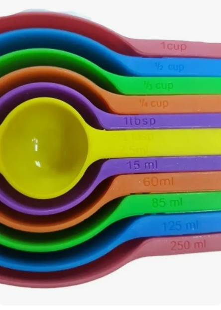 6 Cucharas Medidoras Cocina Repostería Medida Tazas