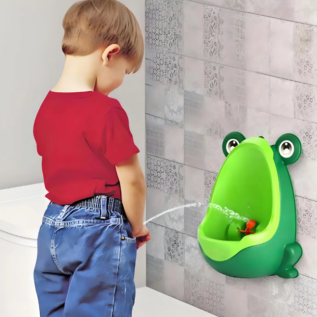 Pelela Infantil Niños Rana Verde Antisalpicaduras 1L