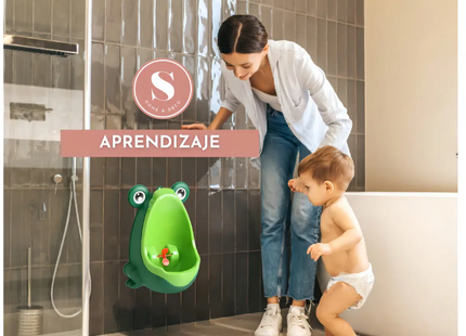Pelela Infantil Niños Rana Verde Antisalpicaduras 1L