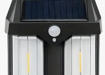 Aplique Doble Lámpara Solar De Pared Sensor De Movimiento