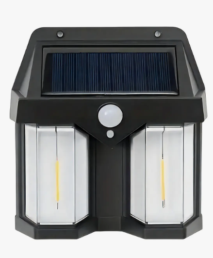 Aplique Doble Lámpara Solar De Pared Sensor De Movimiento