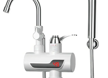 Grifo con Ducha Calentador Eléctrico 3000W Entrada Inferior Pantalla LED