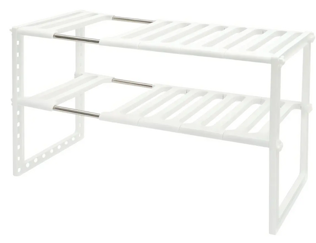 Organizador de lavaplato para cocina Estante Organizador Ajustable blanco