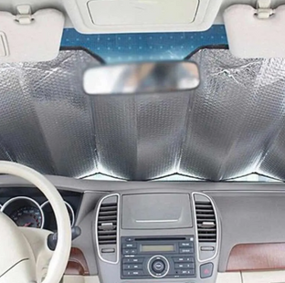 Parasol De Protección Uv De Auto Delantero Plateado