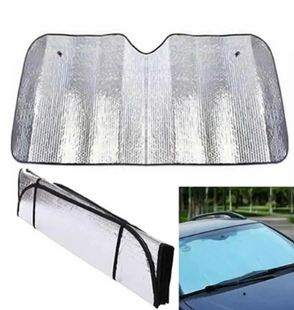 Parasol De Protección Uv De Auto Delantero Plateado
