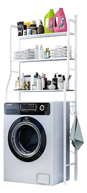 Organizador Estante De Lavadora Baño Metalico Rack 3 Niveles