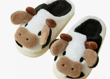 Pantuflas Vaca Invierno Zapatillas De Casa Vaquita Animales