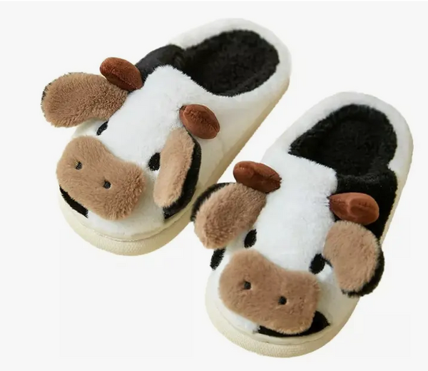 Pantuflas Vaca Invierno Zapatillas De Casa Vaquita Animales