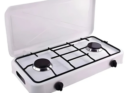 Cocina Encimera A Gas 2 Quemadores Blanca