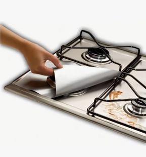 Pack 12 Lamina De Aluminio Protector Cocina Estufa Gas Color Plateado