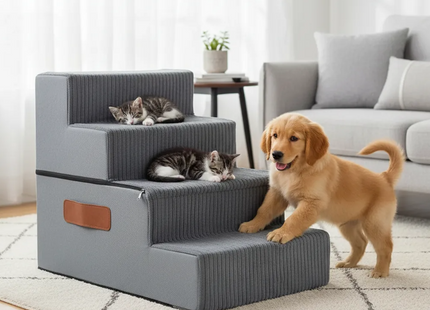 Escalera Para Mascotas Perros/gatos 4 Escalones