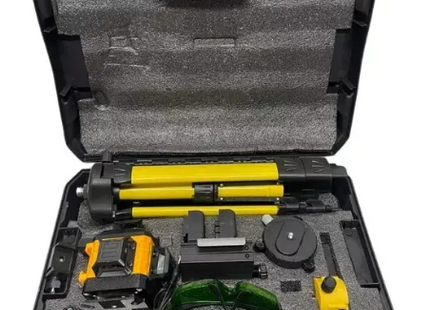 Nivel Laser De 16 Líneas Con Tripode Amarillo + 2 Baterias