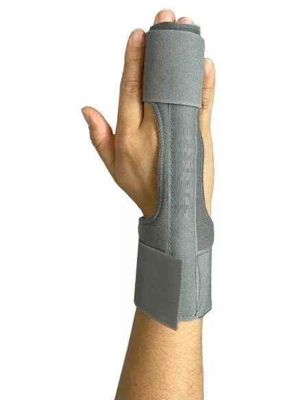 Férula Muñequera Ajustable Marin Mano Dedo Índice Medio Meñique Gris Adultos