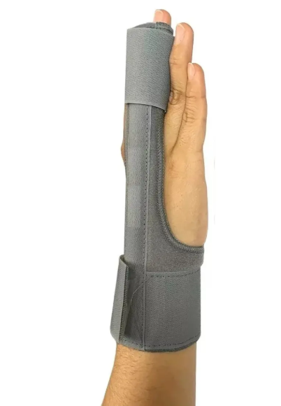 Férula Muñequera Ajustable Marin Mano Dedo Índice Medio Meñique Gris Adultos