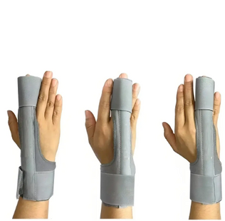 Férula Muñequera Ajustable Marin Mano Dedo Índice Medio Meñique Gris Adultos