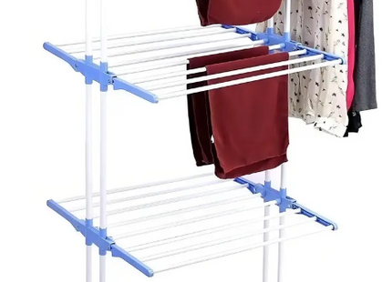 Tendedero 3 niveles de pie colgador ropa con rueda vertical portatil