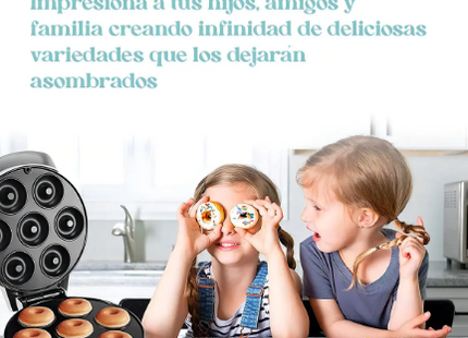 Máquina para Hacer Donas de 6 Unidades y 5 cm, con 1200 W de Potencia
