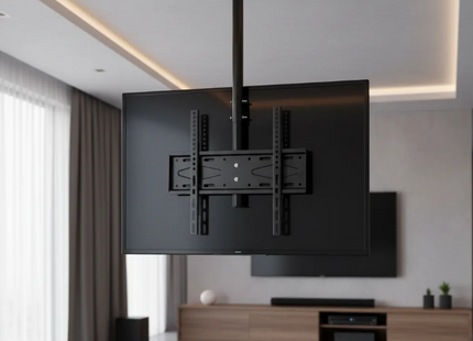 Soporte Tv Techo Giratorio 180° 32-70 Metal Negro Acero