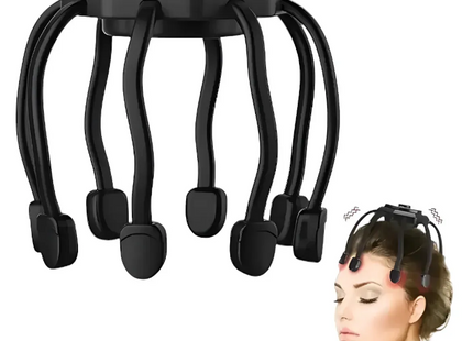 Masajeador De Cabeza Electrico Relajante 360° Usb Portatil Negro