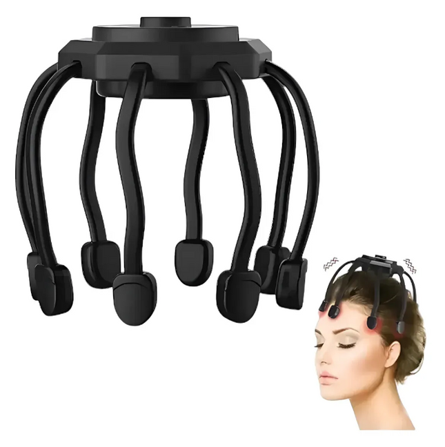 Masajeador De Cabeza Electrico Relajante 360° Usb Portatil Negro