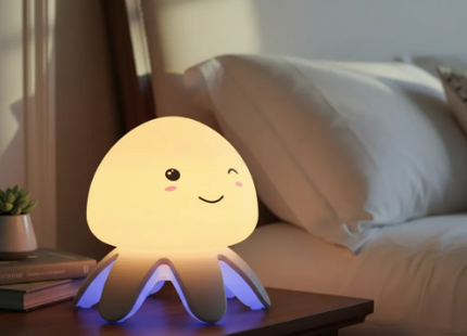 Lámpara Nocturna Led Medusa Silicona Usb Control Táctil