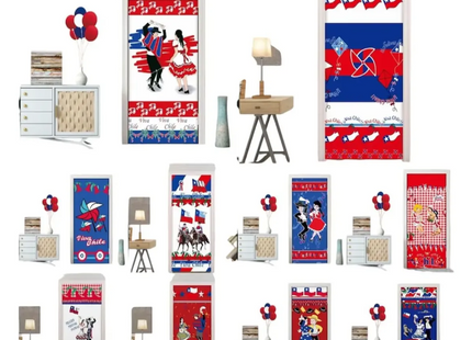Fundas Para Puertas Fechas Patrias Chile Elástica 200x100 Cm