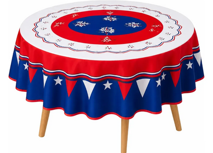 Mantel Redondo Fechas Patrias 180 Cm Viva Chile