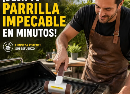 Cepillo Limpieza Eléctrico Para Parrillas Acero Inoxidable