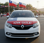 Cubre Capot Bandera Chile Autos Elasticadas Fechas Patrias
