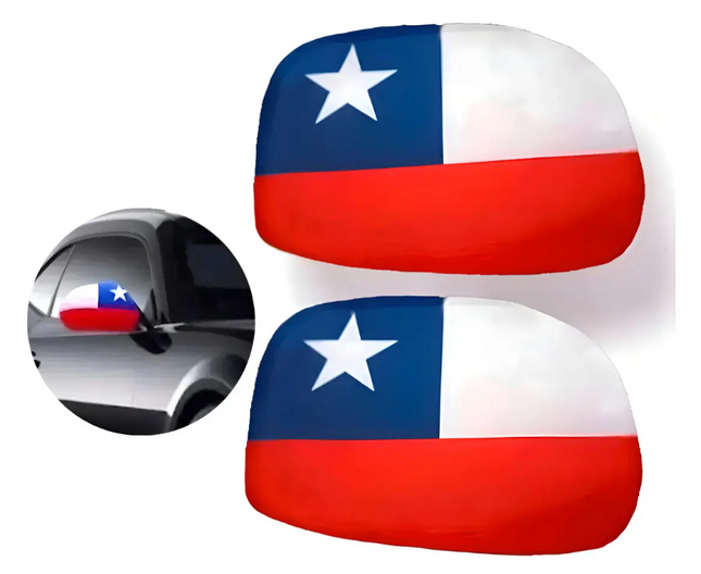 Funda Cubre Retrovisores Para Autos Fiestas Patrias Pack X2
