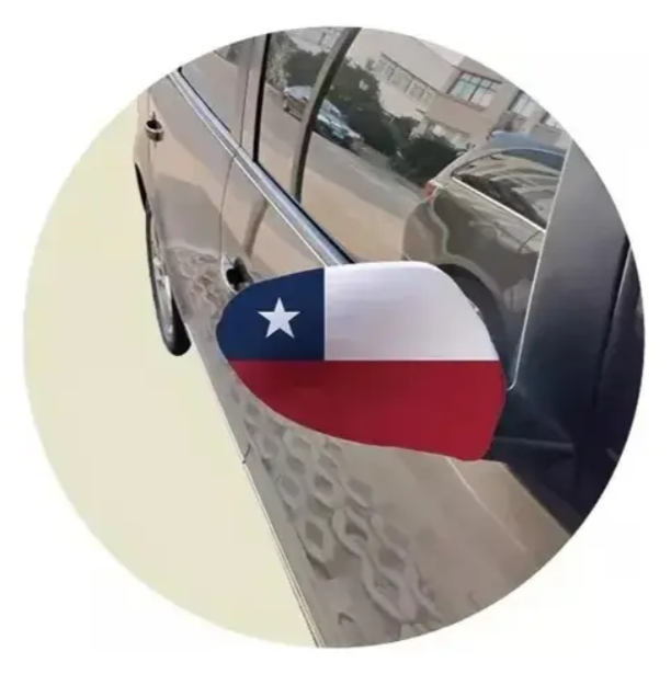 Funda Cubre Retrovisores Para Autos Fiestas Patrias Pack X2