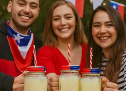Pack 24 Vasos De Vidrio Con Bombilla 500 Ml Fiestas Patrias