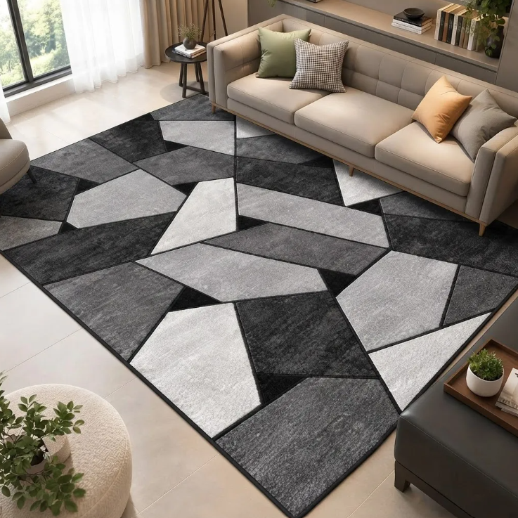 Alfombra Diseño Para Living 150x200 Cm Estampado Decorativa