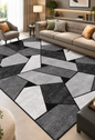 Alfombra Diseño Para Living 150x200 Cm Estampado Decorativa
