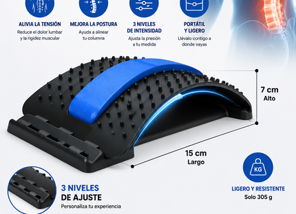 Masajeador Corrector De Espalda Apoyo Lumbar 3 Niveles