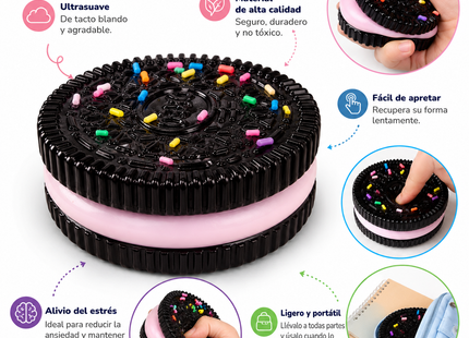 Squishy De Galleta Oreo Ultrasuave Sensorial