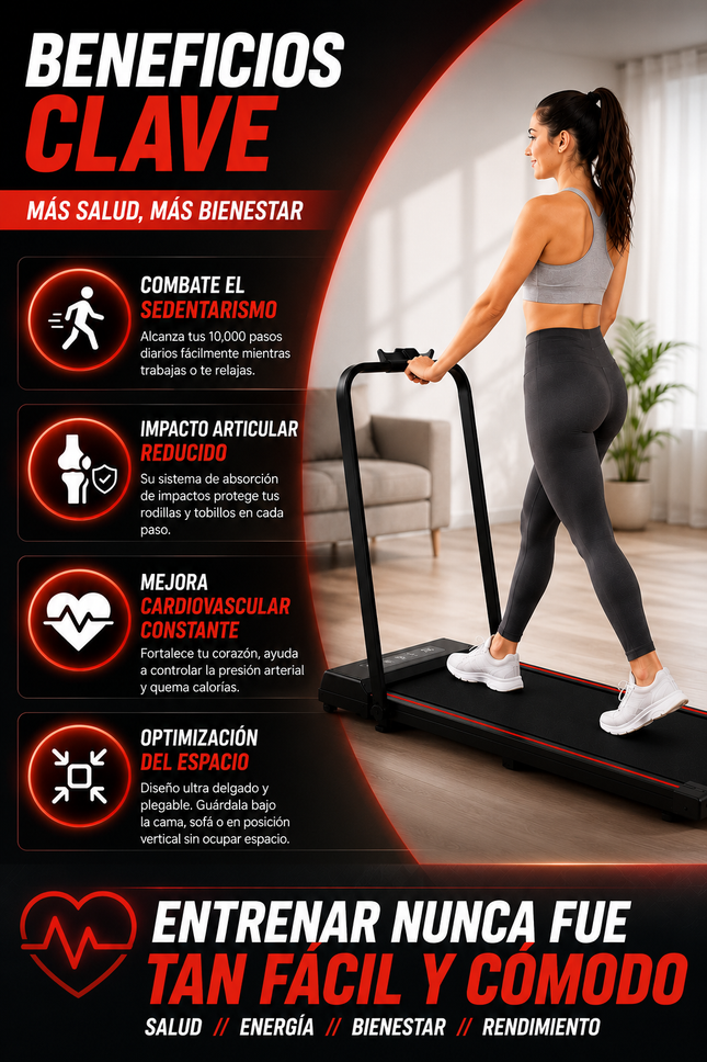 Maquina Caminadora Trotadora Inclinación 2 Hp Hasta 120 Kg