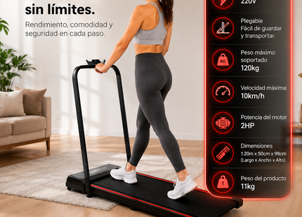 Maquina Caminadora Trotadora Inclinación 2 Hp Hasta 120 Kg