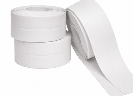 Cinta Adhesiva Selladora Impermeable 3 Pzas Baño 3,8cm Blanco