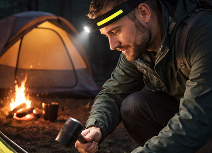 Linterna LED Cintillo Sensor Manos Libres 270° Recargable