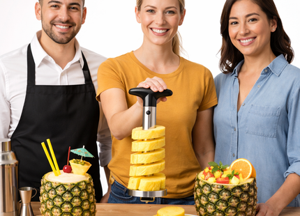 Cortador Pelador de Piña Extrae y Rebana Fácil